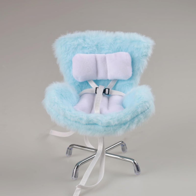 Walant Doll Car Seat Compatible with Labubu, Chair for 10-17cm Dolls - Adjustable Safety Strap, Air Vent Clip & Desktop Stand, Soft Cushion, Cute Car Ornament Gift for Collectors & Fans (Blue) - Image 4